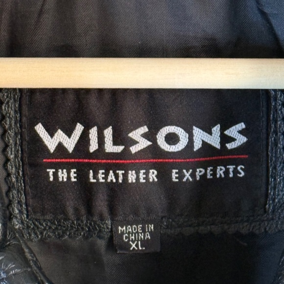 Wilsons Leather y2k Vintage 100% Genuine Leather Jacket with Tie Belt Women's XL - Picture 3 of 5